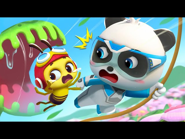 Baby Panda Rescues Honeybee | Super Rescue Team | Monster Cartoon | Kids Cartoon | BabyBus