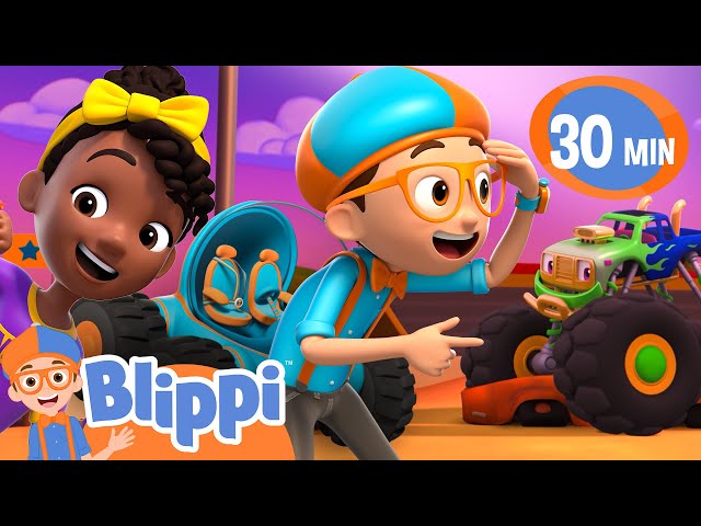 Road Trip To The Monster Truck Rally | Blippi and Meekah Podcast | Blippi Wonders Educational Videos