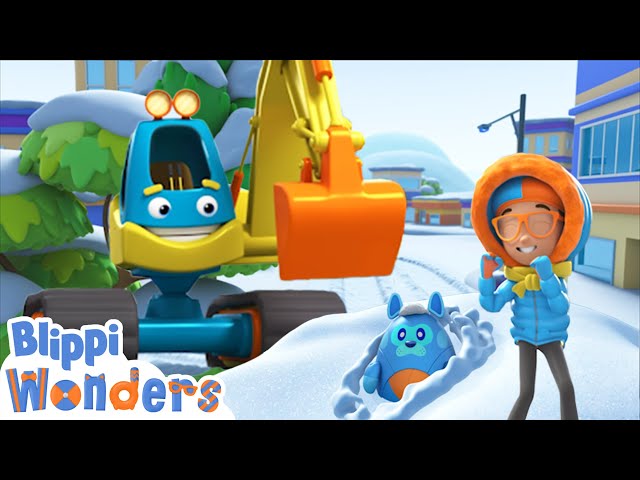 Blippi's Snowy EXCAVATOR Song! | Blippi Wonders Educational Cartoons
