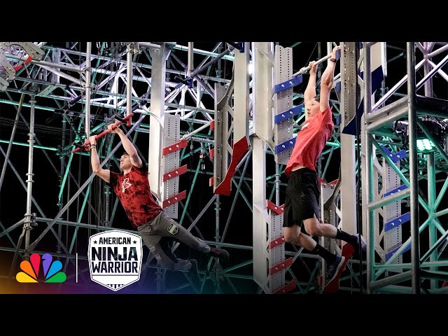 Kaden Lebsack's First-Ever Fall Against Elijah Browning | American Ninja Warrior | NBC