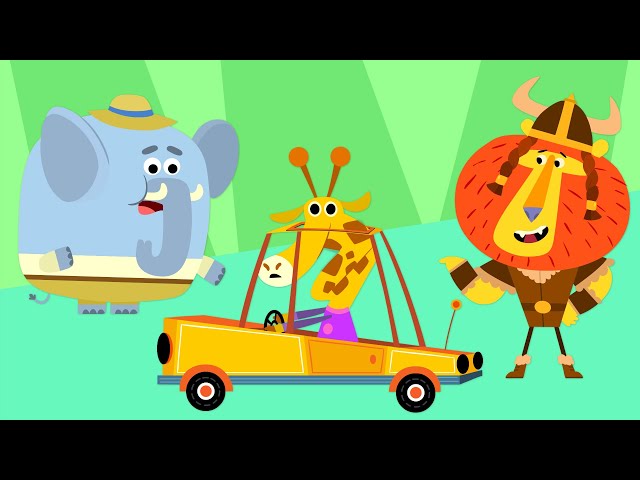 Mr. Lion and Mr. Giraffe's Vehicles Need Repairing | Mr. Monkey, Monkey Mechanic