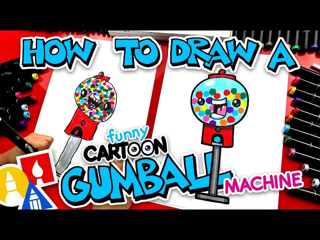 How To Draw A Funny Gumball Machine