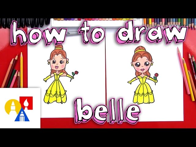 How To Draw A Cartoon Belle From Beauty And The Beast