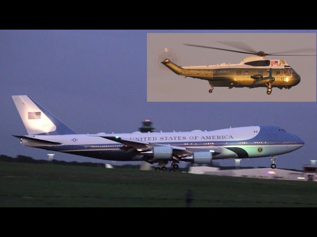 President Biden arrives in London as Air Force One, flies in Marine One 🇺🇸 🇬🇧