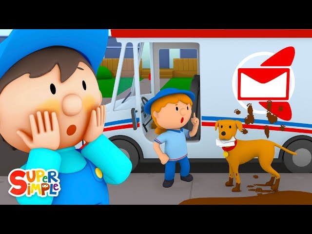Amelia's Mail Truck Is Super Muddy | Carl's Car Wash | Cartoons For Kids