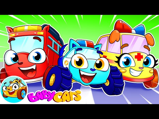 VEHICLES SONGS for Kids by Baby Cars || Police Car, Fire Engine, Ambulance