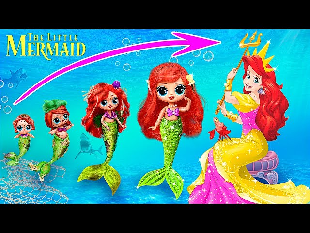 The Little Mermaid Ariel Growing Up! 33 LOL OMG DIYs