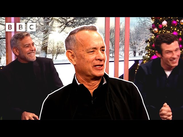 Tom Hanks, George Clooney and Callum Turner bring 'rizz' to the sofa | The One Show - BBC