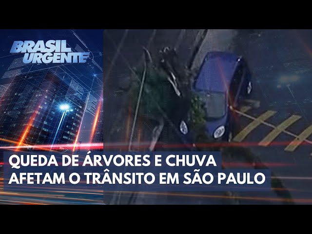 Trânsito parado nas marginais após chuva intensa em SP | Brasil Urgente