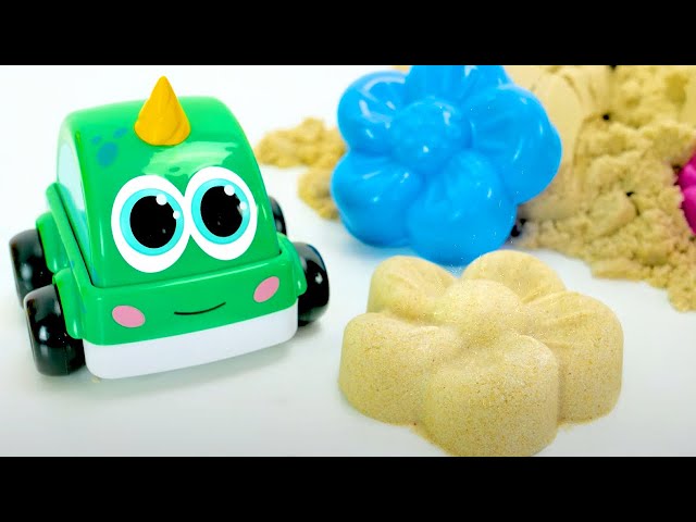 The Construction Vehicles song for kids! Monster cars play in the sandbox. Nursery rhymes for kids.