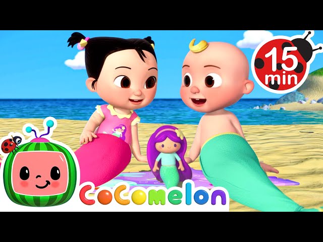 Cece's Mermaid Playdate on the Beach with JJ | CoComelon | Nursery Rhymes for Babies