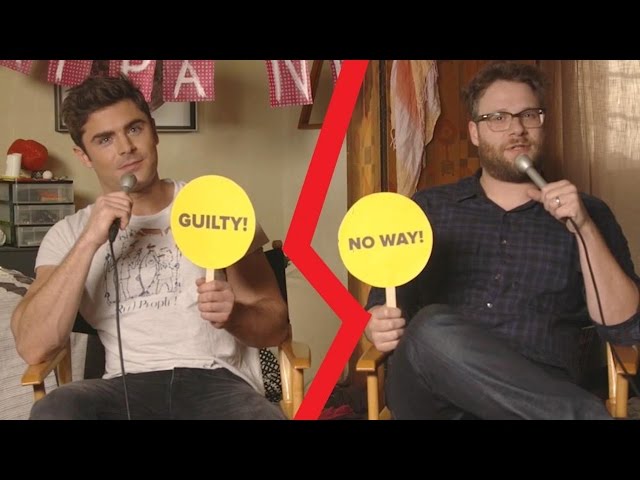 Zac Efron And Seth Rogen Play Never Have I Ever
