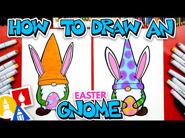 How To Draw A Funny Easter Gnome