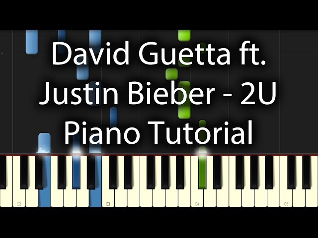 David Guetta ft Justin Bieber - 2U Tutorial (How To Play On Piano)