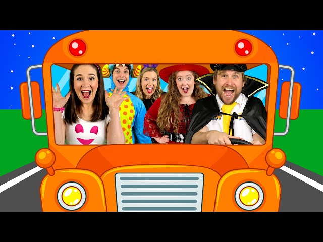 Wheels on the Bus - on Halloween! 🎃 Nursery Rhymes & Kids Songs