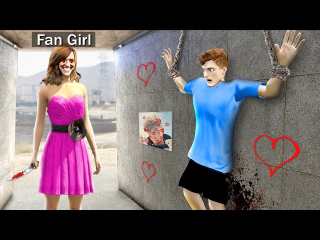 Kidnapped by a CRAZY FAN GIRL in GTA 5!