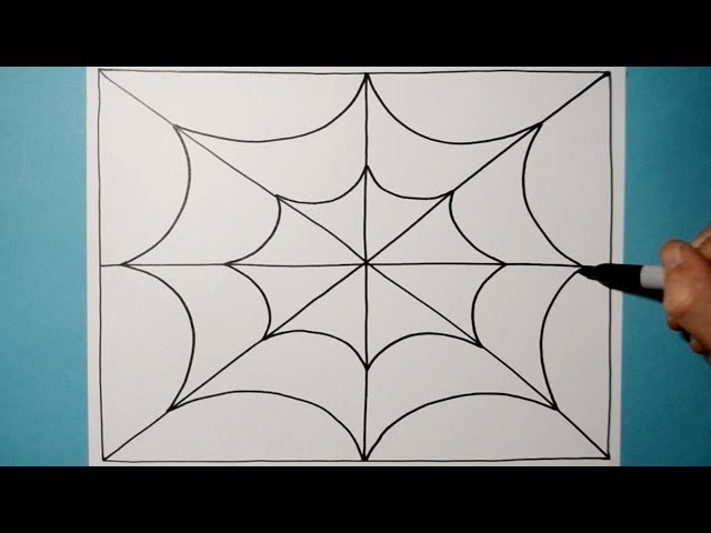 Cool 3D Spiderweb Pattern / Satisfying Line Illusion Drawing / Daily Art Therapy / Day 0142