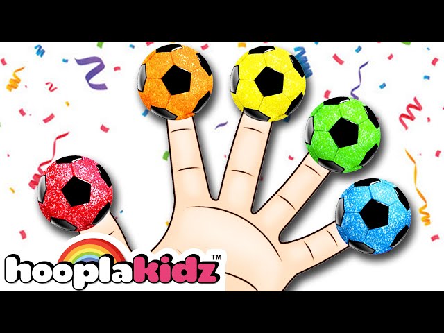 Color Finger Family Song With Soccer Ball | HooplaKidz Kids Songs