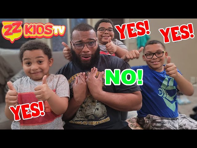 ZZ Dad Says YES to EVERYTHING for 24 hrs Challenge  ZZ Kids TV Edition