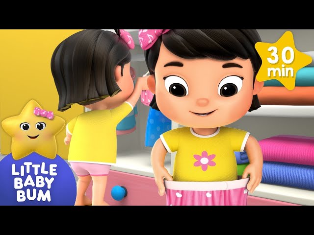 Mia learns to get dressed by herself!⭐ 30 min of LittleBabyBum Nursery Rhymes