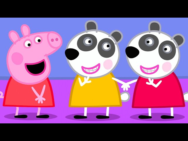 Meeting Peggi and Pandora Panda 🐼 | Peppa Pig Official Full Episodes