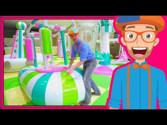 Learning Colors with Blippi at an Indoor Playground Play Place
