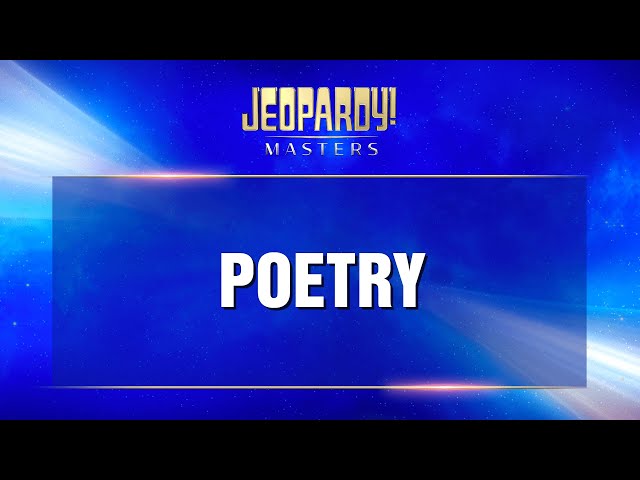 Poetry | Final Jeopardy! | JEOPARDY!