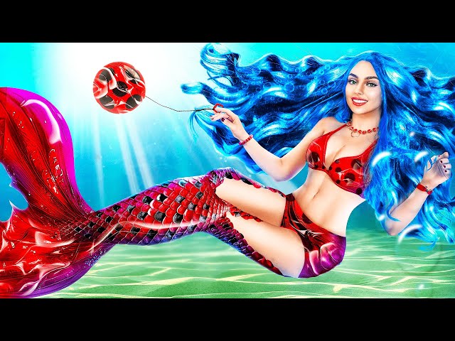 Extreme Makeover From Ladybug to Mermaid! Miraculous Ladybug in Real Life! Doll Makeover!