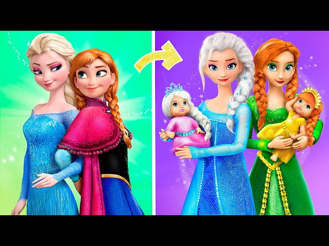 Elsa and Anna with Their Babies / 34 Frozen DIYs