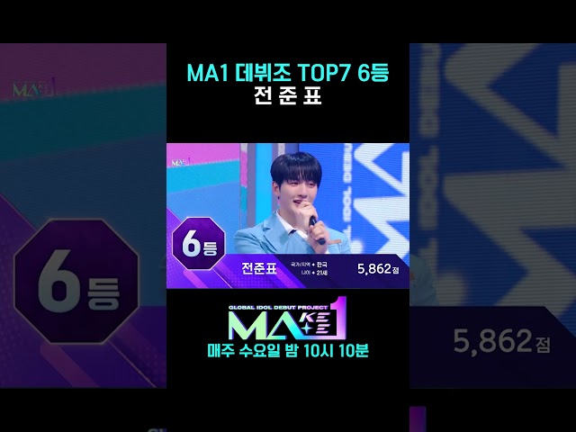 [MA1] MA1 데뷔조 TOP7 6등 #MAKEMATE1 #Shorts