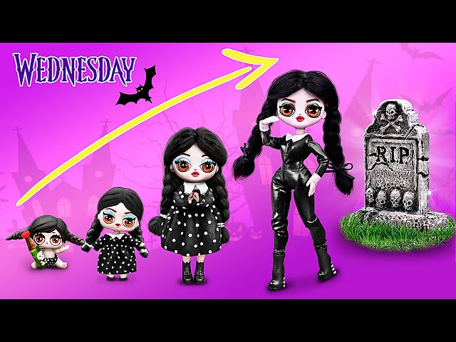 The Addams Family: Wednesday Growing Up! 30 LOL OMG DIYs