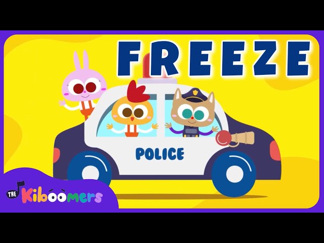 The Ultimate Police Freeze Dance Challenge  - The Kiboomers Movement Songs for Preschoolers
