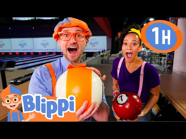Blippi and Meekah Learn How to Play Bowling! | 1 HOUR OF BLIPPI TOYS!