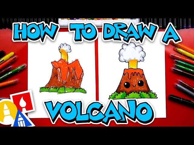 How To Draw A Cute Volcano