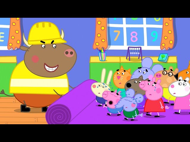 Mr Bull The Teacher 😳 🐽 Peppa Pig Toy Play
