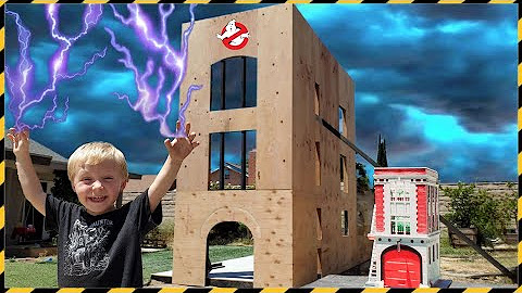 We made a real Kid Size Ghostbusters Toy Playset! - Firehouse Headquarters
