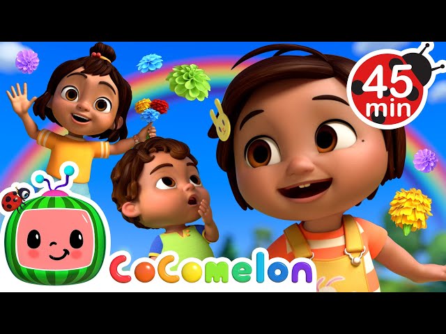 Learn Colors in Spanish with Nina! + More Nina's Familia! | CoComelon Nursery Rhymes & Kids Songs