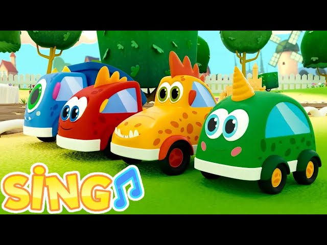 The Ant Go Marching One By One song for kids. Sing with Mocas Little Monster Cars. Cartoons for kids