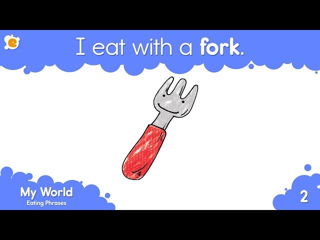 I Eat With A Fork - Dinnertime Vocabulary and Pattern Practice