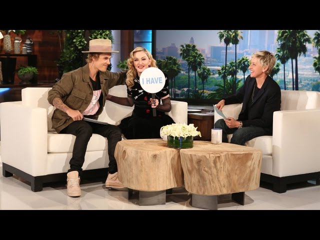 Ellen's Favorite Moments: Madonna and Justin Bieber Play Never Have I Ever