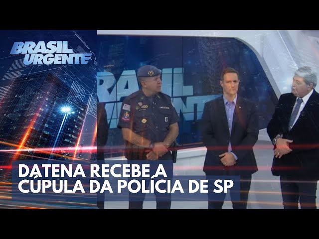 Datena recebe cúpula da polícia de São Paulo
