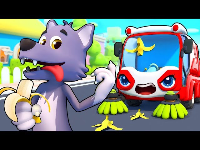 Street Sweeper and Big Bad Wolf | Cars for Kids | Monster Truck | Kids Songs | Kids Cartoon |BabyBus