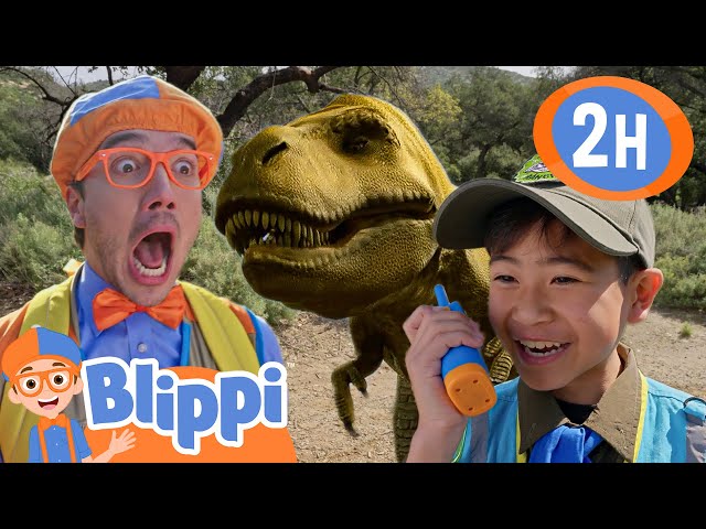 Do the Dino Dance with Blippi & Asher! | Blippi Educational Videos & T-Rex Ranch Dinosaur Videos
