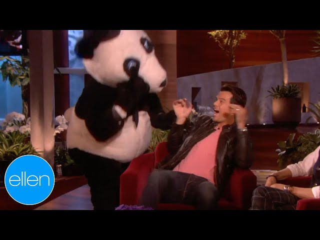 Josh Duhamel Gets Scared to Pieces By a Giant Panda (Season 7)