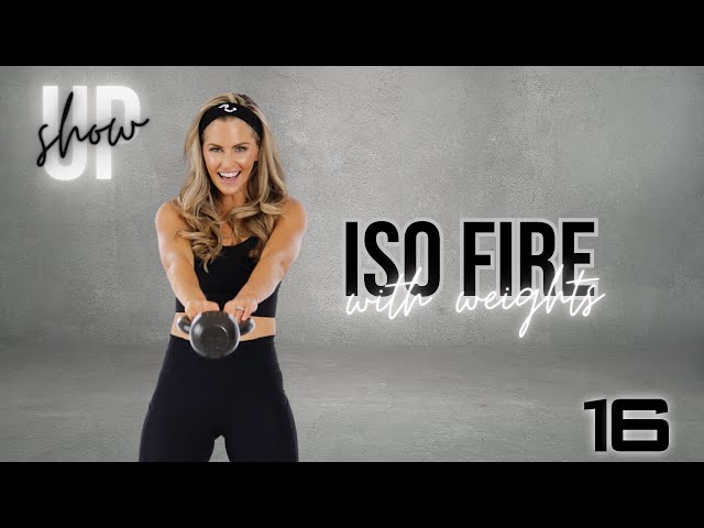 30 MINUTE ISO FIRE WITH WEIGHTS - Dumbbell/Kettlebell Full Body Workout at Home (Show Up Day #16)