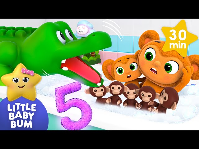 Five Little Monkeys |  Animal Songs | Little Baby Bum