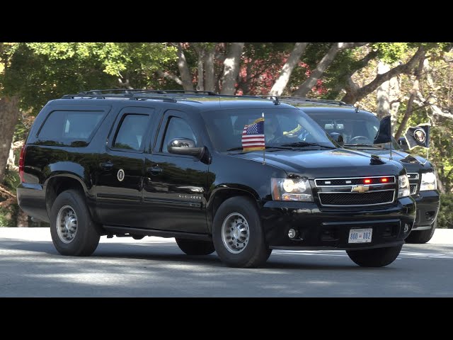 President Biden gets diverted around Beverly Hills in a Chevy Suburban 🇺🇸 🚔