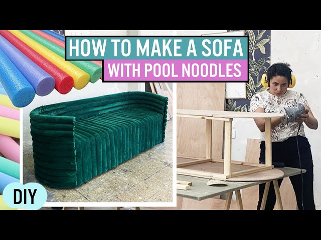 DIY SOFA USING POOL NOODLES // HOW TO MAKE A COUCH