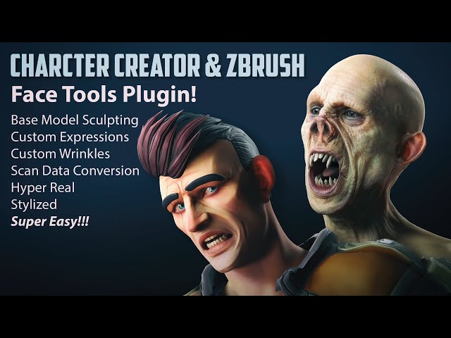 Character Creator Face Tools & ZBrush - Create custom characters, shapes, and wrinkles, EASY!!!!