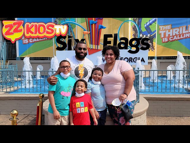 Family Vacaton At Six Flags! ZZ Kids TV Roller Coaster Rides